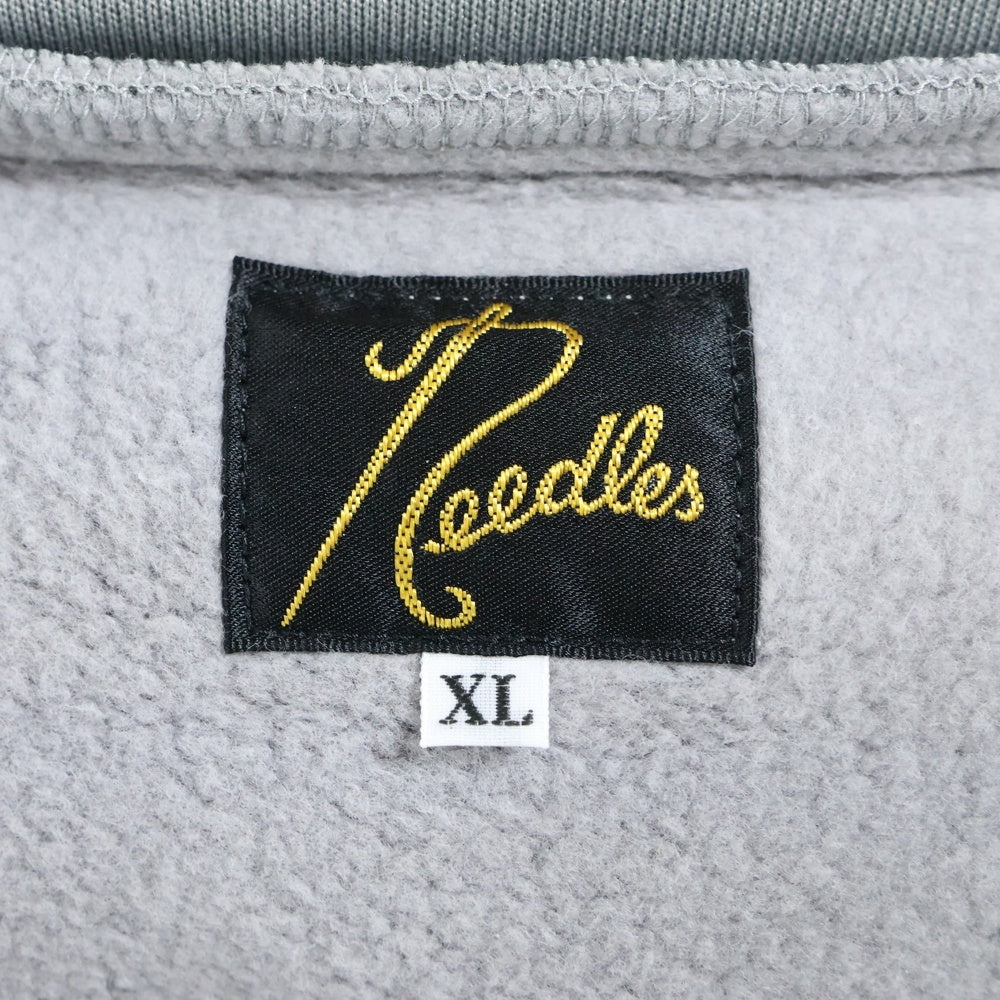 Needles(ニードルス) パピヨン刺繍 中綿 Vネックカーディガン グレー LQ249