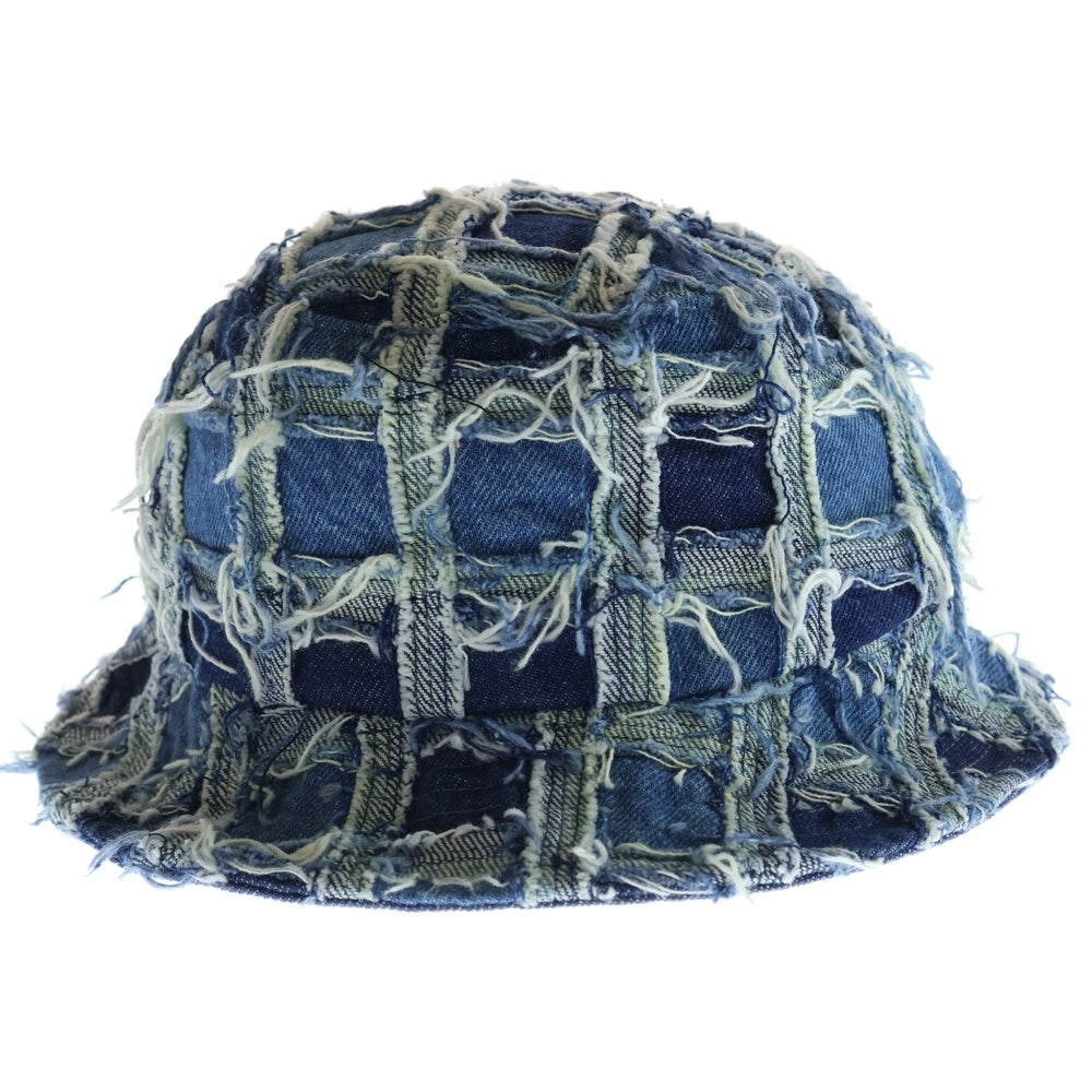 SUPREME(シュプリーム) 23SS Frayed Patchwork Denim Crusher Hatフレイドパッチワークデニムクラッシャーハット ライトブルー