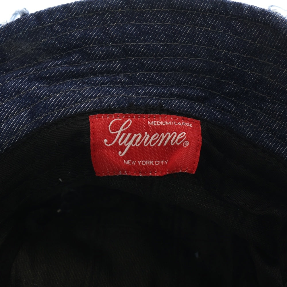 SUPREME(シュプリーム) 23SS Frayed Patchwork Denim Crusher Hatフレイドパッチワークデニムクラッシャーハット ライトブルー