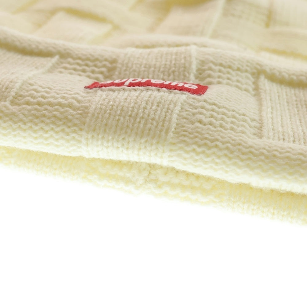 SUPREME(シュプリーム) 19AW Basket Weave Beanie バスケット ウェーブ ビーニー ニット帽 ホワイト