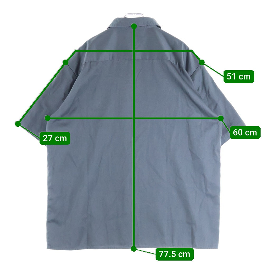 WACKO MARIA(ワコマリア) 24SS ×Dickies WORK SHIRT ディッキーズ 半袖 ワークシャツ グレー 24SS-WMS-DC01