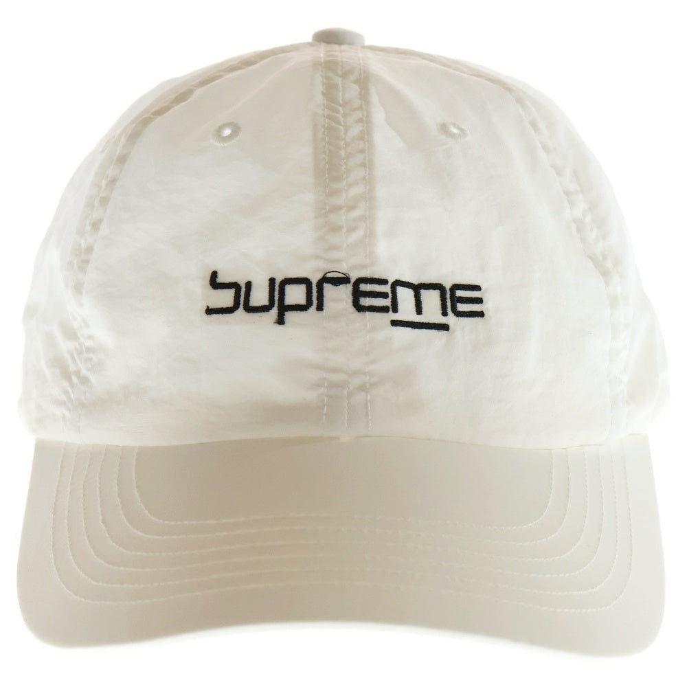 SUPREME(シュプリーム) 20SS Digital Logo 6-Panel デジタルロゴ刺繍 ナイロン 6パネルキャップ ホワイト
