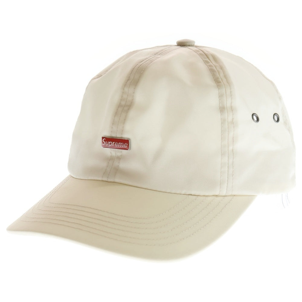 SUPREME(シュプリーム) 23AW Enamel Logo 6-Panel エナメル ロゴ 6パネルキャップ ベージュ