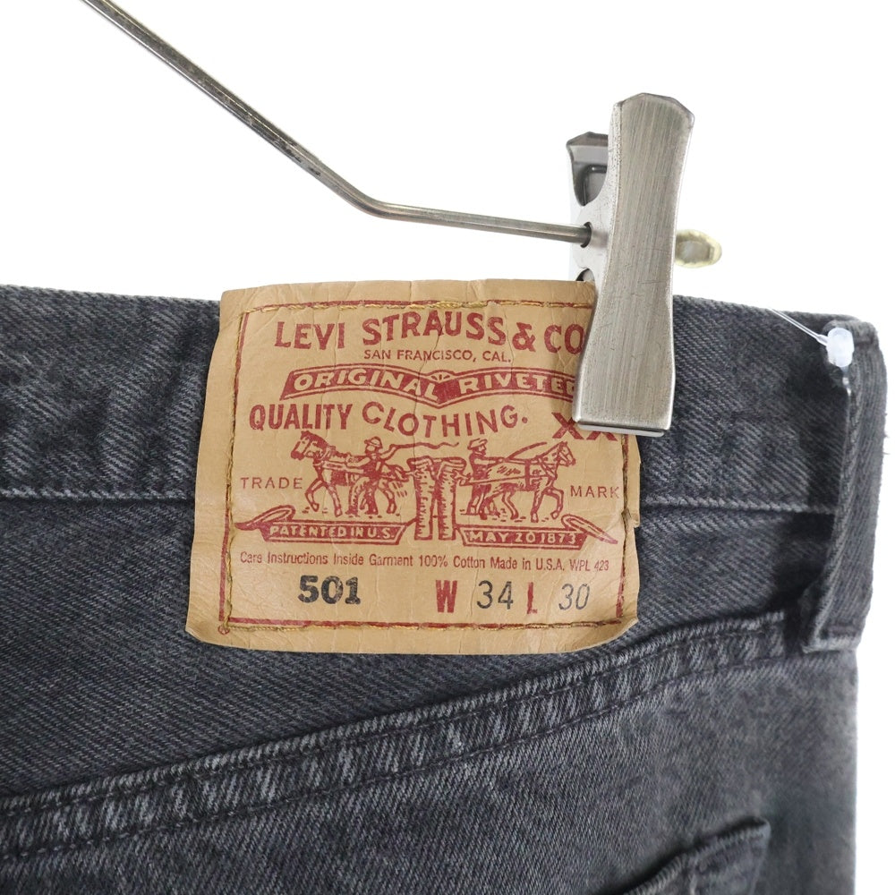 Levi's(リーバイス) 90s 501-0660 後染め ボタンフライデニムパンツ ブラック