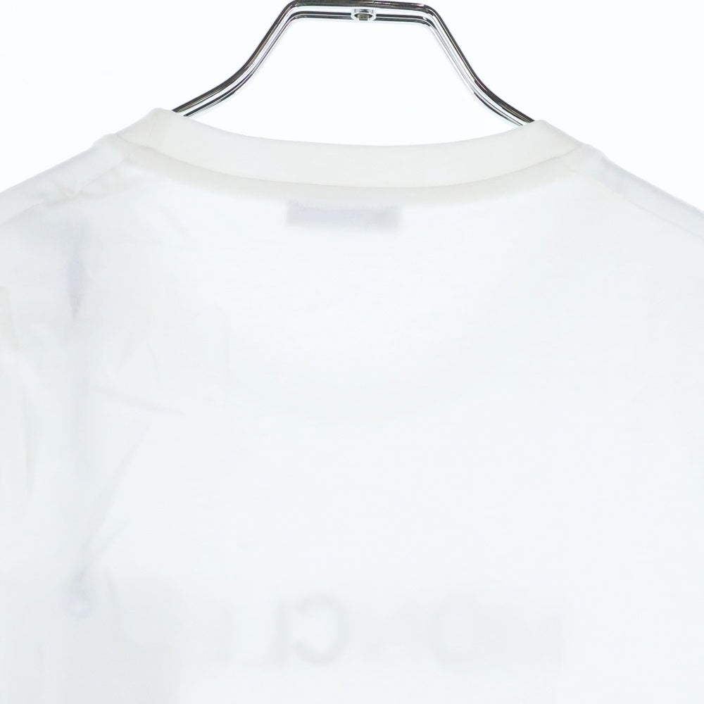 MONCLER(モンクレール) SS T-SHIRT ラインストーンロゴ クルーネック半袖Tシャツカットソー ホワイト F20938C77110 V8058