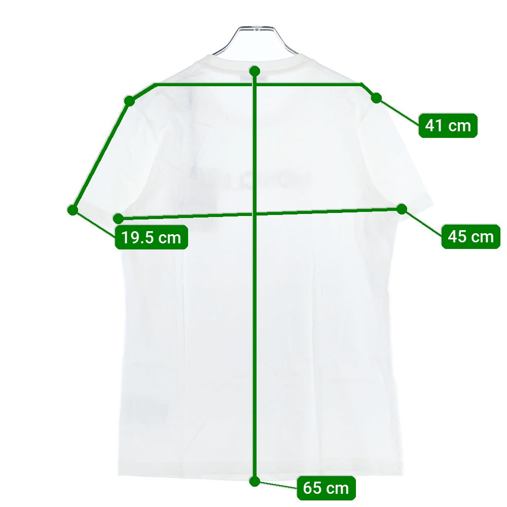 MONCLER(モンクレール) SS T-SHIRT ラインストーンロゴ クルーネック半袖Tシャツカットソー ホワイト F20938C77110 V8058