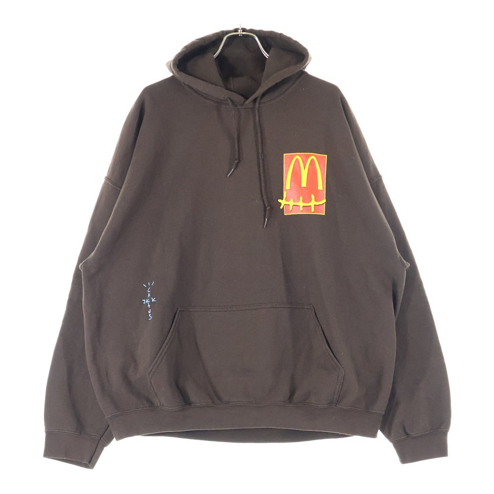Cactus Jack(カクタスジャック) 20AW ×Mcdonald's CACTAS PACK HOODIE フロントロゴプリント プルオーバーパーカー ブラウン