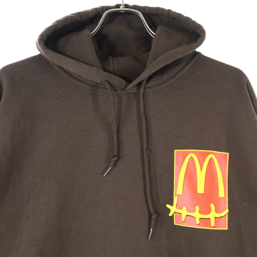 Cactus Jack(カクタスジャック) 20AW ×Mcdonald's CACTAS PACK HOODIE フロントロゴプリント プルオーバーパーカー ブラウン