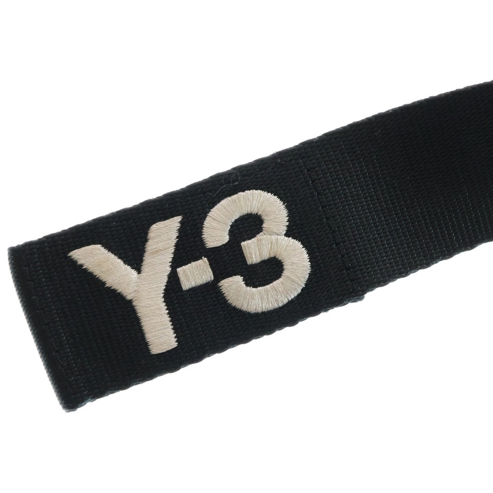 Y-3(ワイスリー) CLASSIC LOGO BELT ロゴ刺繍 ナイロンベルト ブラック