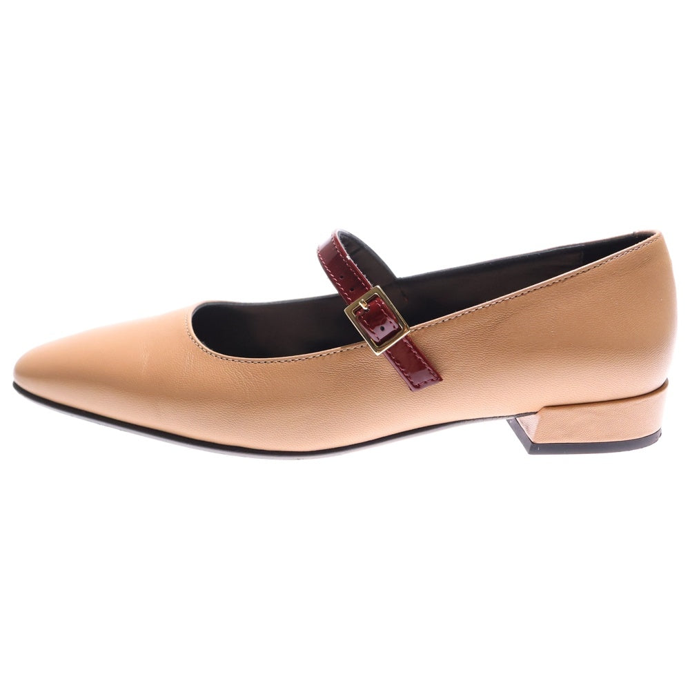 FABIO RUSCONI(ファビオルスコーニ) ファビオルスコ スクエアトウワンストラップパンプス レディース ブラウン