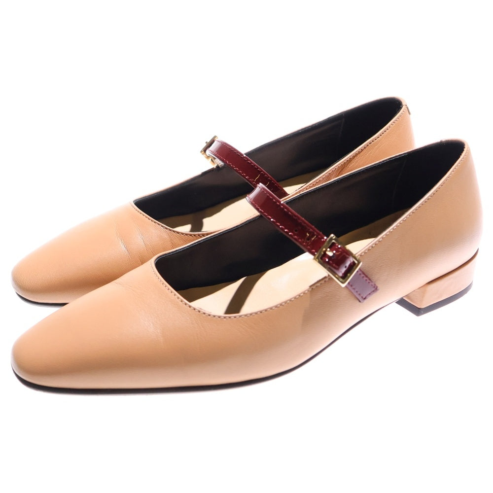 FABIO RUSCONI(ファビオルスコーニ) ファビオルスコ スクエアトウワンストラップパンプス レディース ブラウン