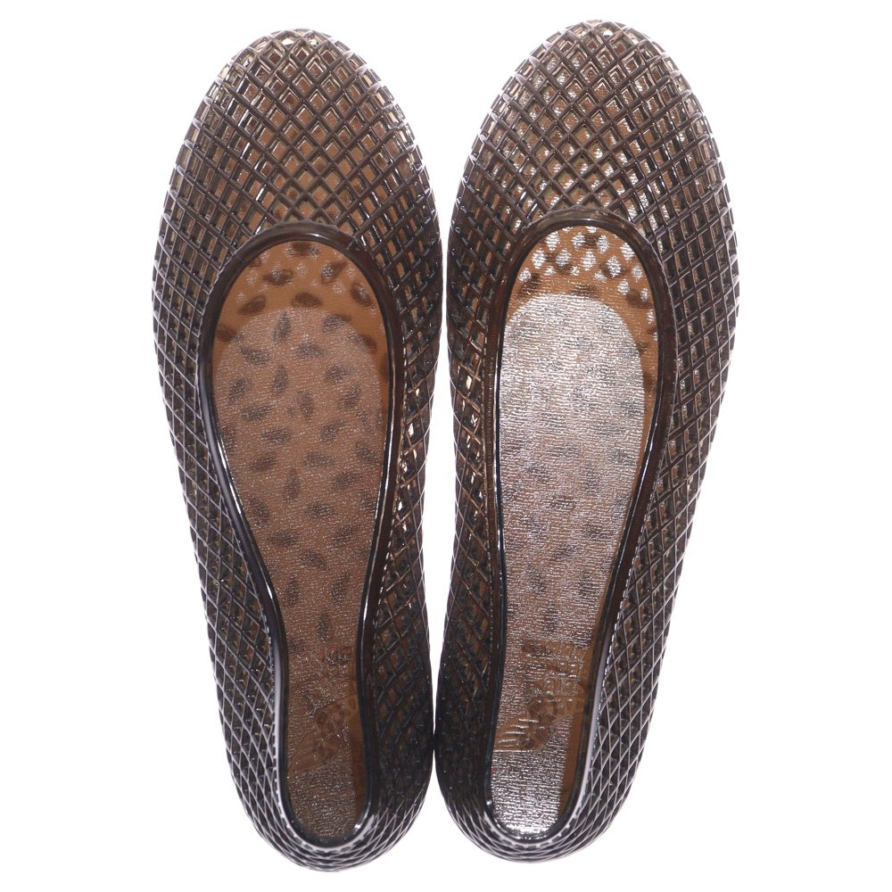 NO BRAND(ノーブランド) ANCIENT GREEK SANDALS エンシェント グリーク サンダルズ ラバーフラットシューズ レディース ブラック IRO-JELLY-BLACK