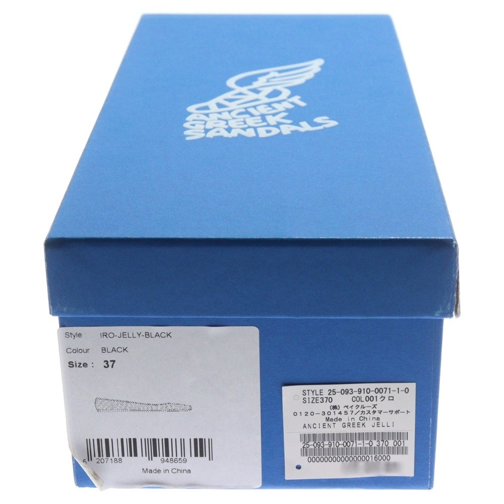NO BRAND(ノーブランド) ANCIENT GREEK SANDALS エンシェント グリーク サンダルズ ラバーフラットシューズ レディース ブラック IRO-JELLY-BLACK