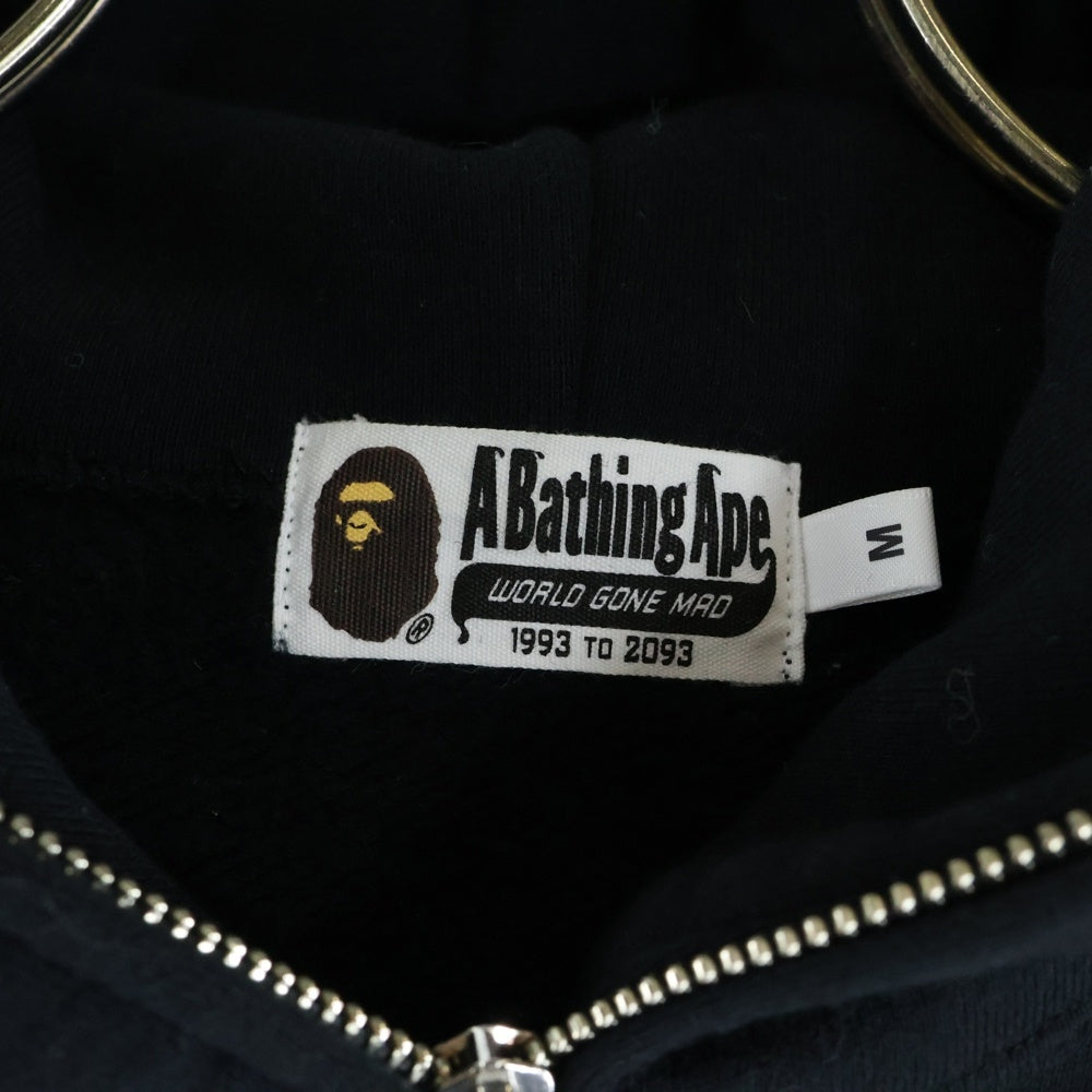 A BATHING APE(アベイシングエイプ) SHARK FULL ZIP HOODIE フルジップ シャークフーデッドジップアップパーカー ブラック 001ZPG801001X