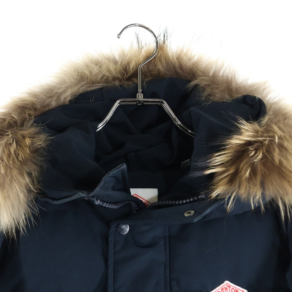 DANTON(ダントン) ファー付き フーデッド中綿ダウンジャケット ネイビー 18A-FA-002 レディース