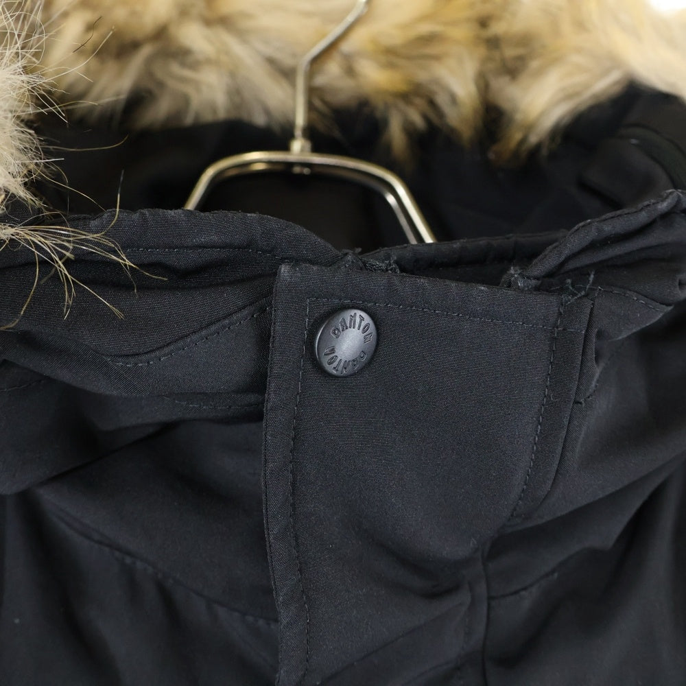 DANTON(ダントン) ファー付き フーデッドダウンジャケット ブラック