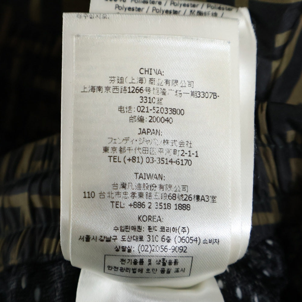 FENDI(フェンディ) ズッカ総柄 ポリエステル イージー パンツ ブラウン FAB527 A797