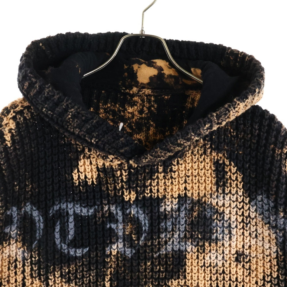 cvtvlist(カタリスト) 24SS バック刺繍ロゴ クラッシュ加工 プルオーバーパーカー ブラウン 2401100102