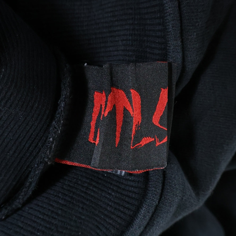 cvtvlist(カタリスト) 23AW 3D LOGO USUAL HOODIE ヴィンテージクラッシュ加工 ロゴスウェットフーディーパーカー ブラック 230190301