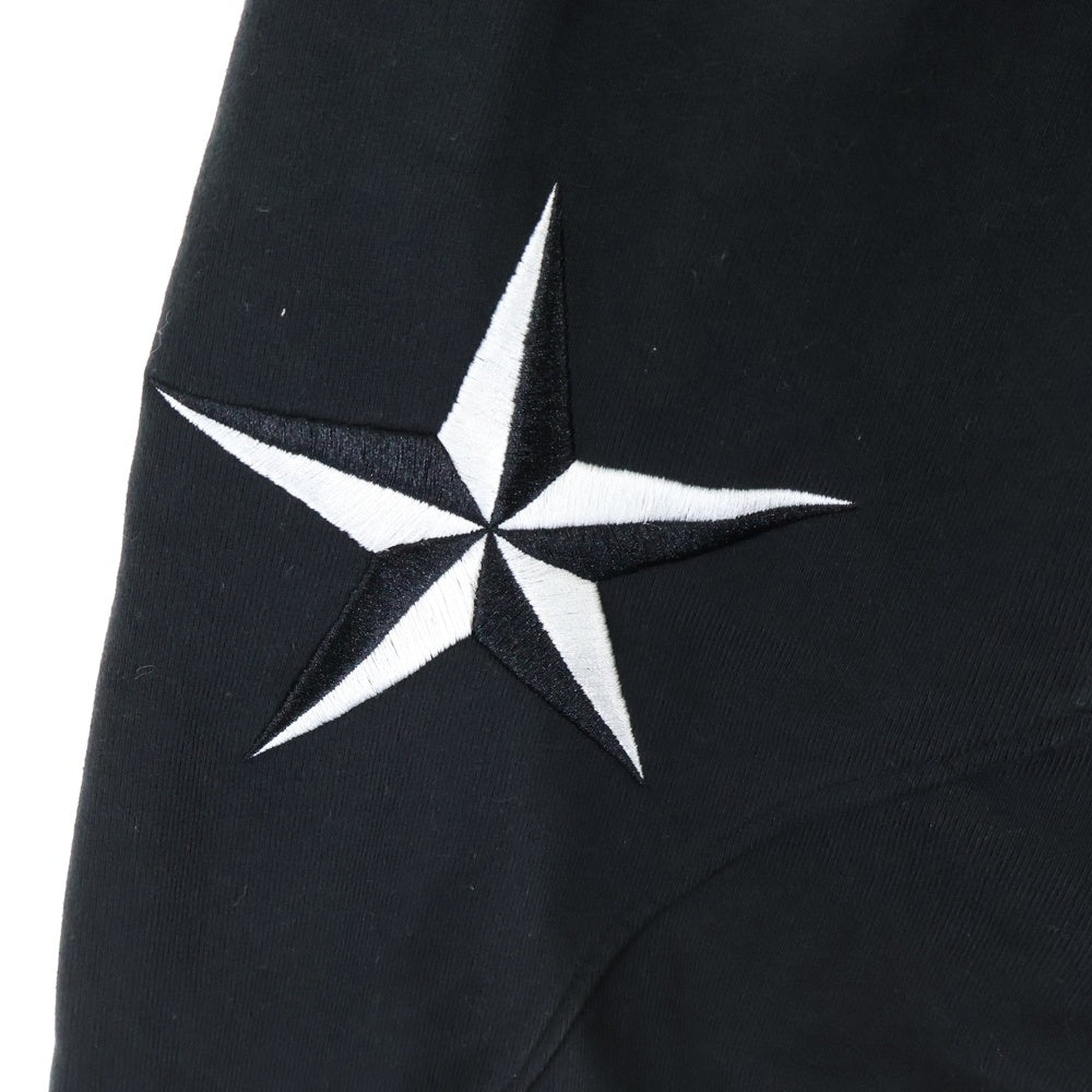 カタリストロゴ刺繍 ブラック サルエルパンツ cvtvlist(カタリスト) 24AW ロゴ刺繍 サルエルスウェットパンツ