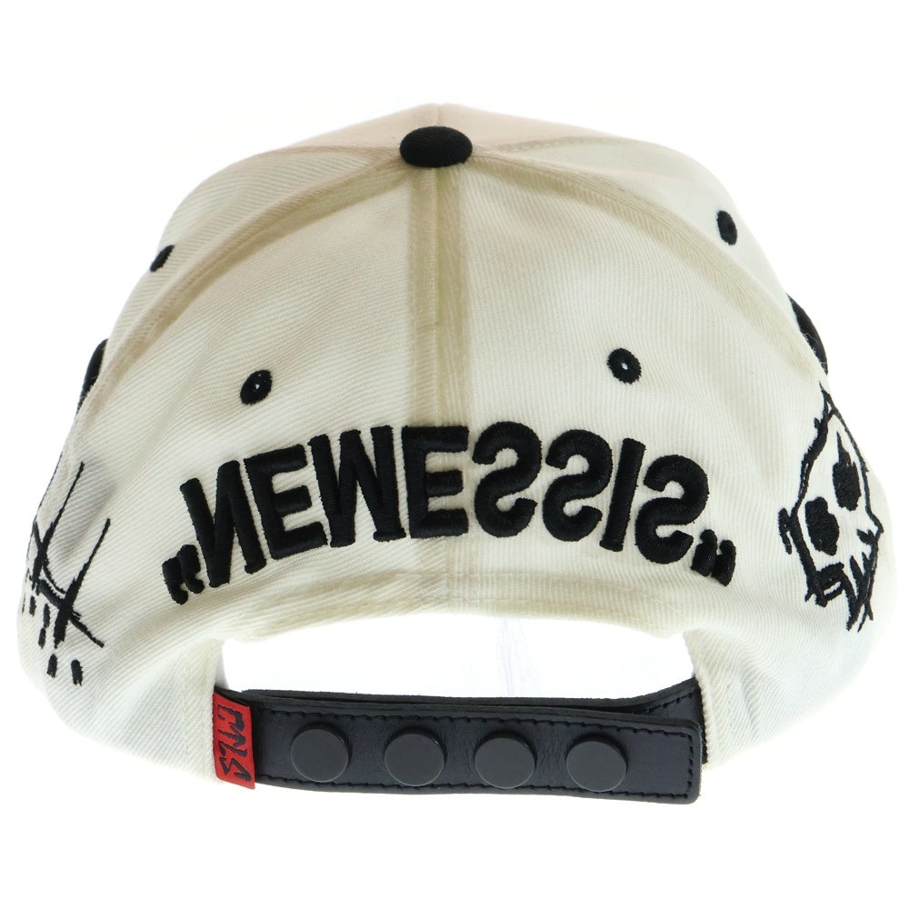 cvtvlist(カタリスト) 23SS レザースナップバック エンブロイダリー キャップ 帽子 ホワイト 2301090501