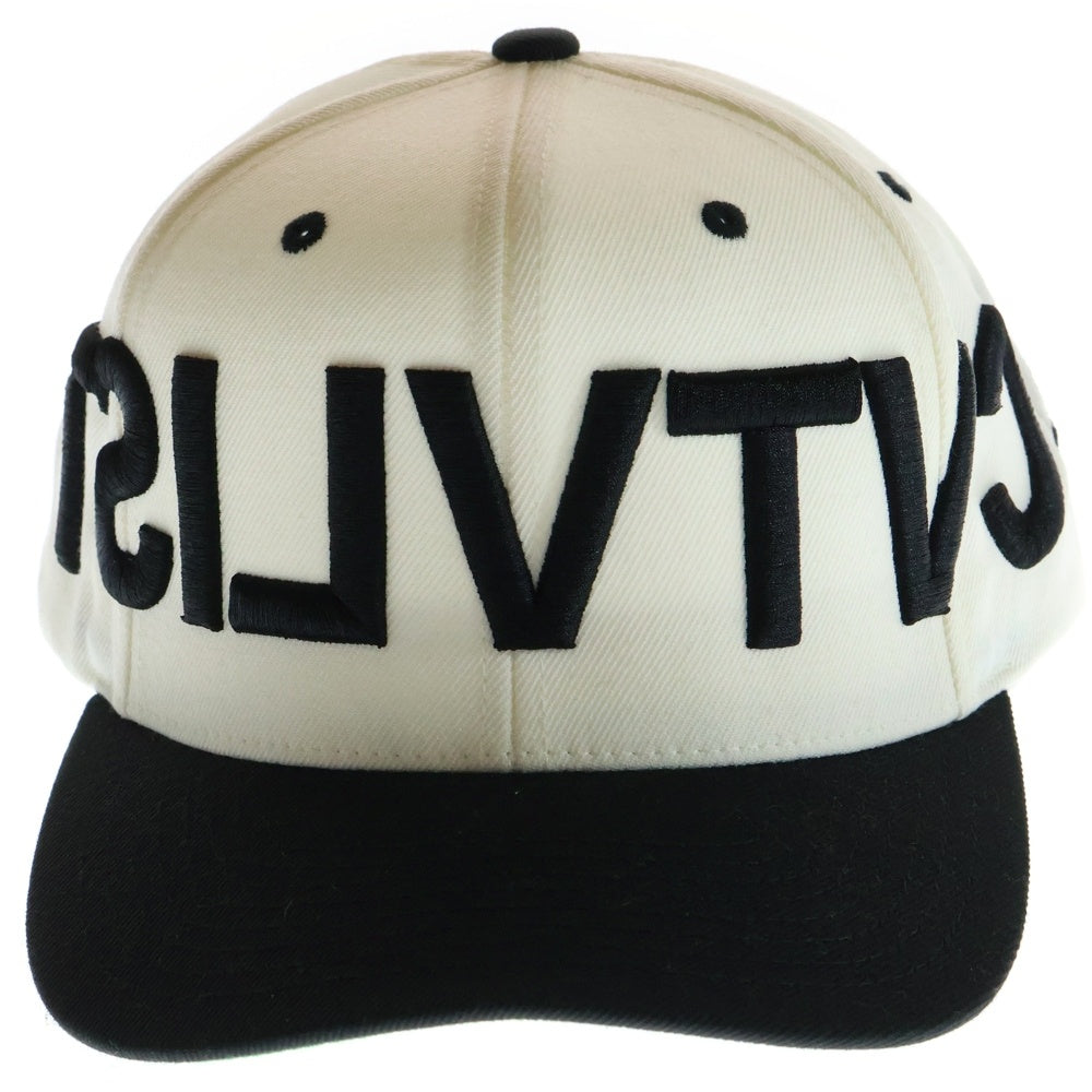 cvtvlist(カタリスト) 23SS レザースナップバック エンブロイダリー キャップ 帽子 ホワイト 2301090501