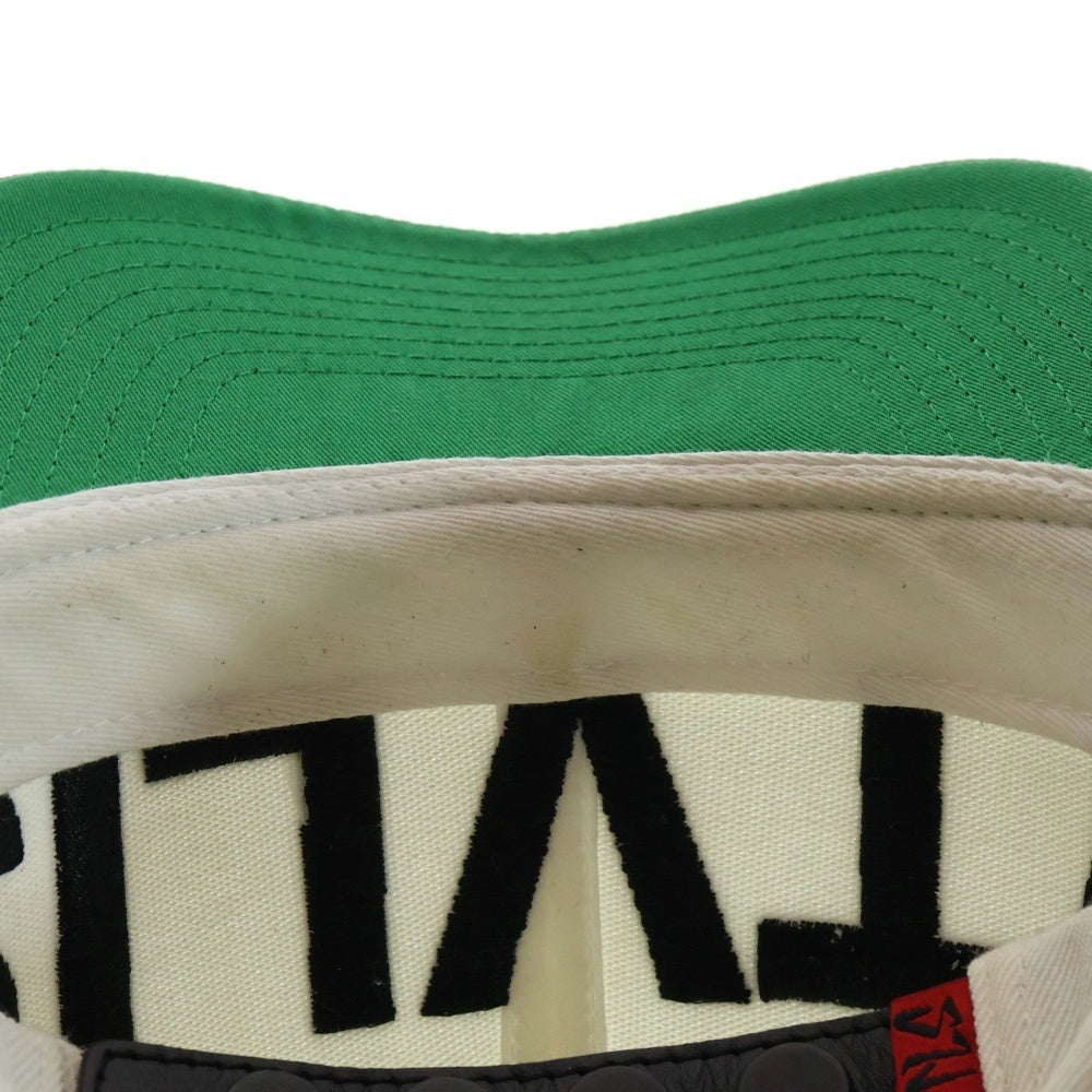 cvtvlist(カタリスト) 23SS レザースナップバック エンブロイダリー キャップ 帽子 ホワイト 2301090501