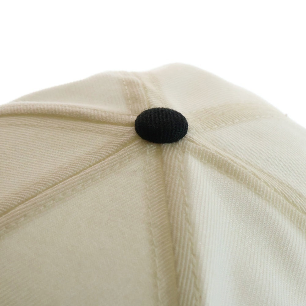 cvtvlist(カタリスト) 23SS レザースナップバック エンブロイダリー キャップ 帽子 ホワイト 2301090501