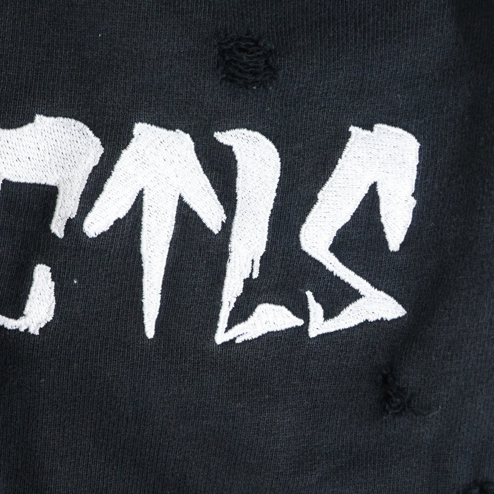 cvtvlist(カタリスト) 22AW USUAL PANTS ユージュアルダメージ加工サルエルイージーパンツ ブラック 2301090401