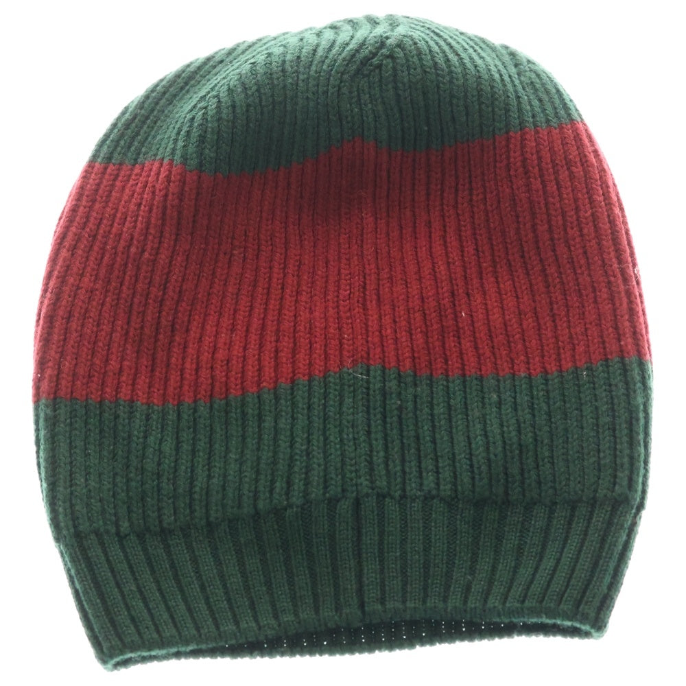 GUCCI(グッチ) ダブルGG メタルロゴ ニット帽 ビーニー グリーン