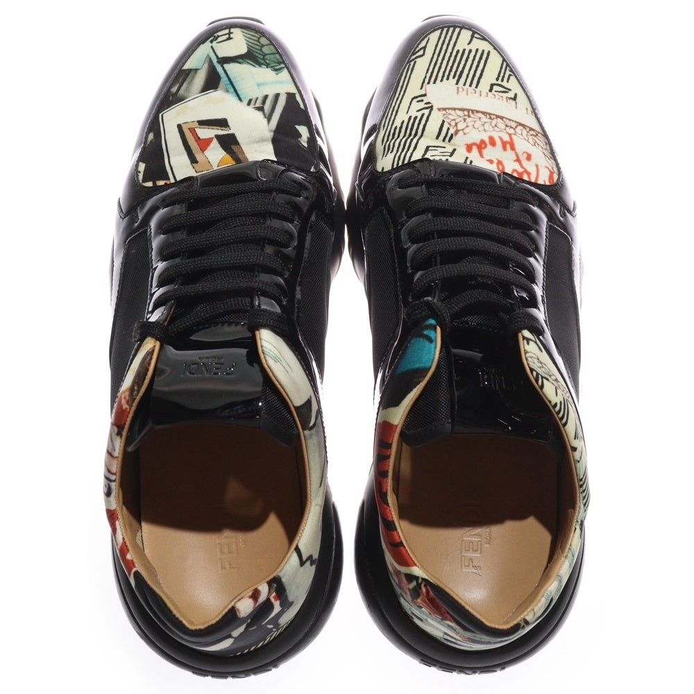 FENDI(フェンディ) エナメルローカット スニーカー ブラック 1281