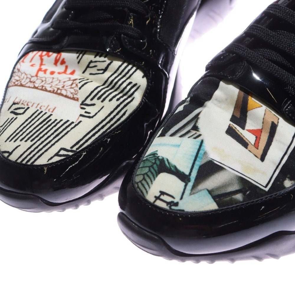 たおページ FENDI(フェンディ) エナメルローカット スニーカー ブラック 1281