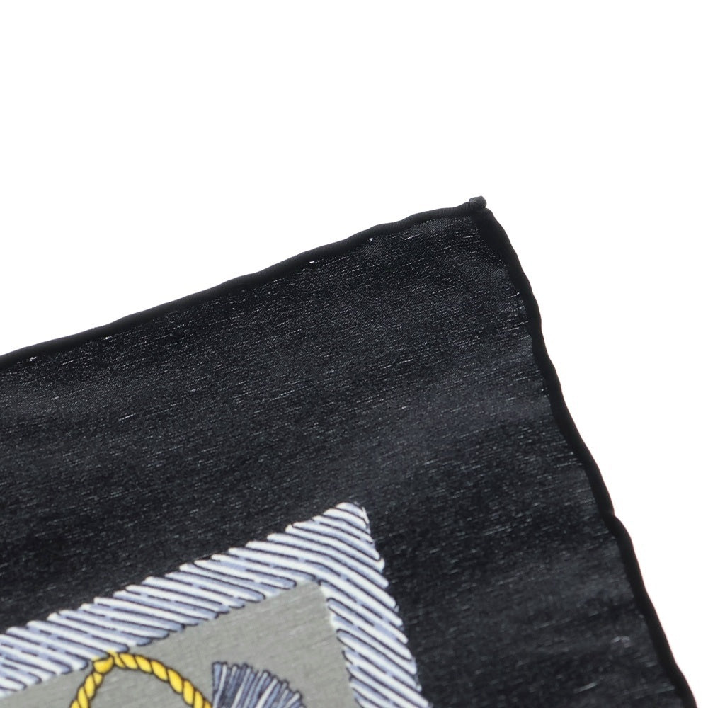 Aquascutum(アクアスキュータム) 総柄デザイン スカーフ ブラック