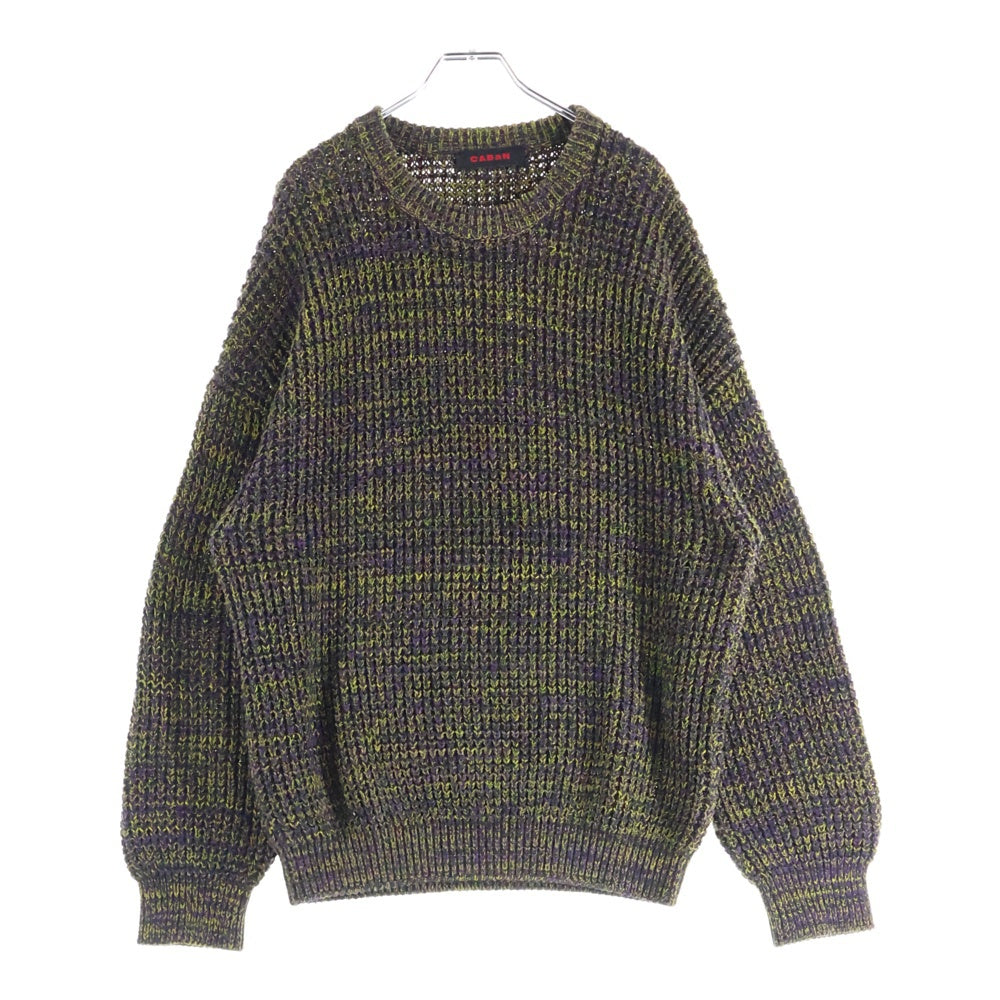 CABaN(キャバン) 20AW コットン カシミヤ ワッフルMIX クルーネック ニット セーター 59-02-04-02011