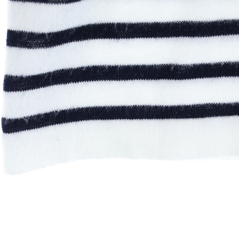 LACOSTE(ラコステ) クールマックスボーダー ニット 半袖Tシャツ/カットソー ホワイト/ブラック AF910EL