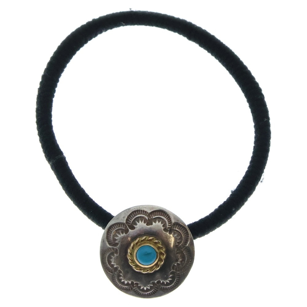 goro's(ゴローズ) 金縄ターコイズ付きフラワーコンチョトップ ペンダントトップ シルバー/ゴールド