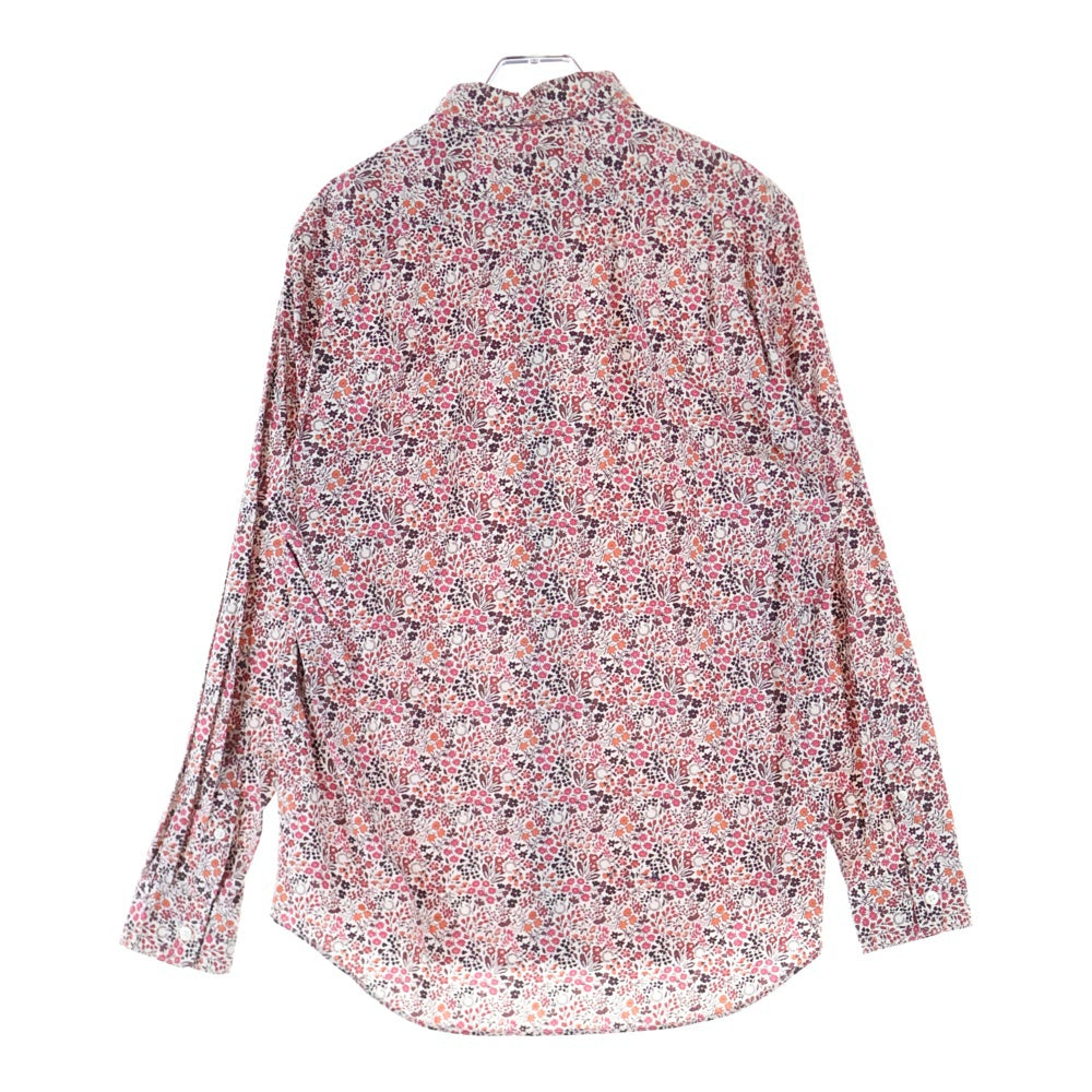 FRED PERRY(フレッドペリー) 月桂樹ロゴ 総柄長袖シャツ レッド F4301