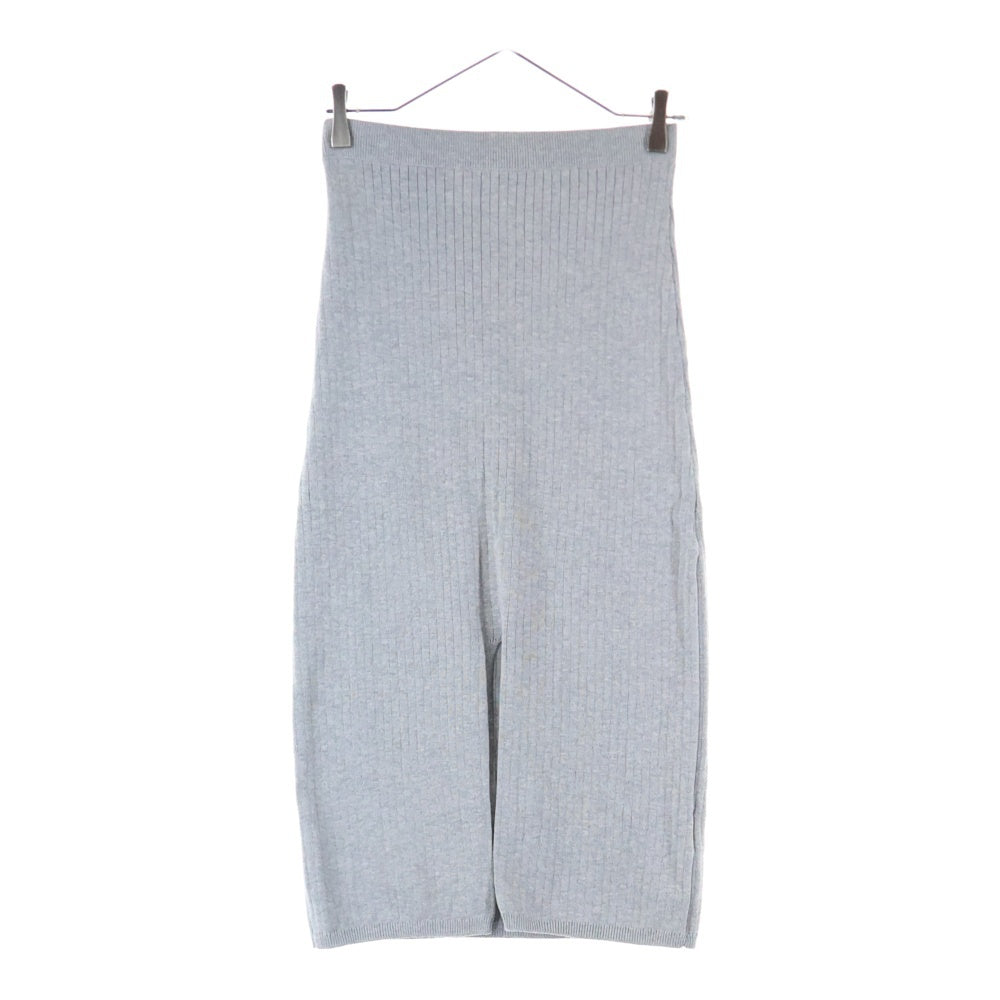 Free People(フリーピープル) リブ編み コットンスリットスカート レディース グレー