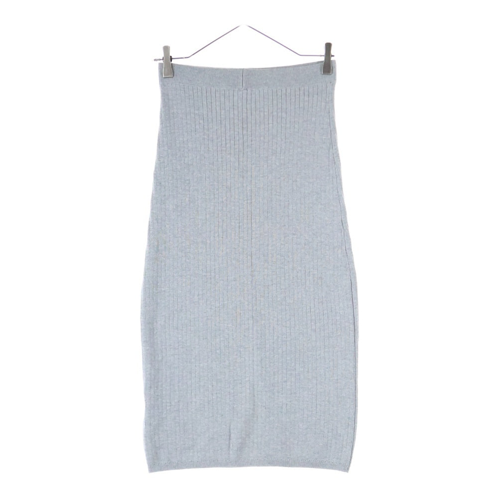 Free People(フリーピープル) リブ編み コットンスリットスカート レディース グレー