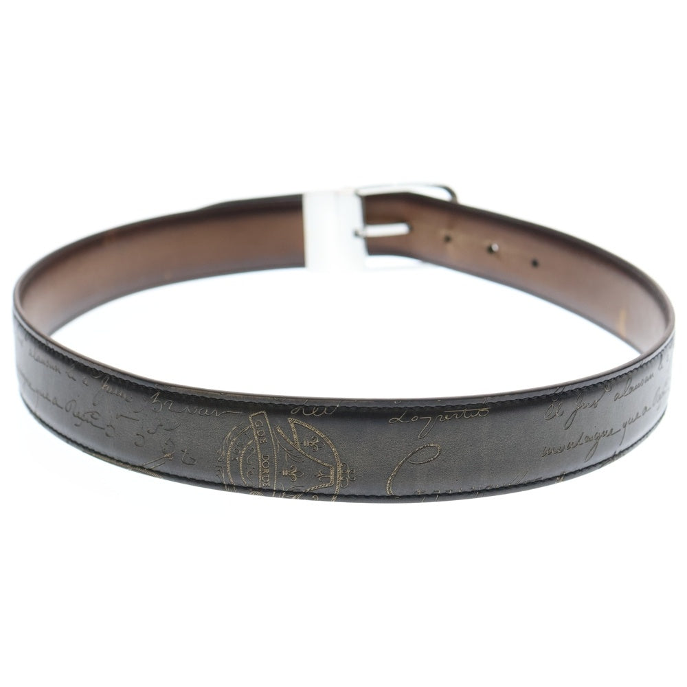 Berluti(ベルルッティ) カリグラフィ Bボリュートレザーベルト ブラウン