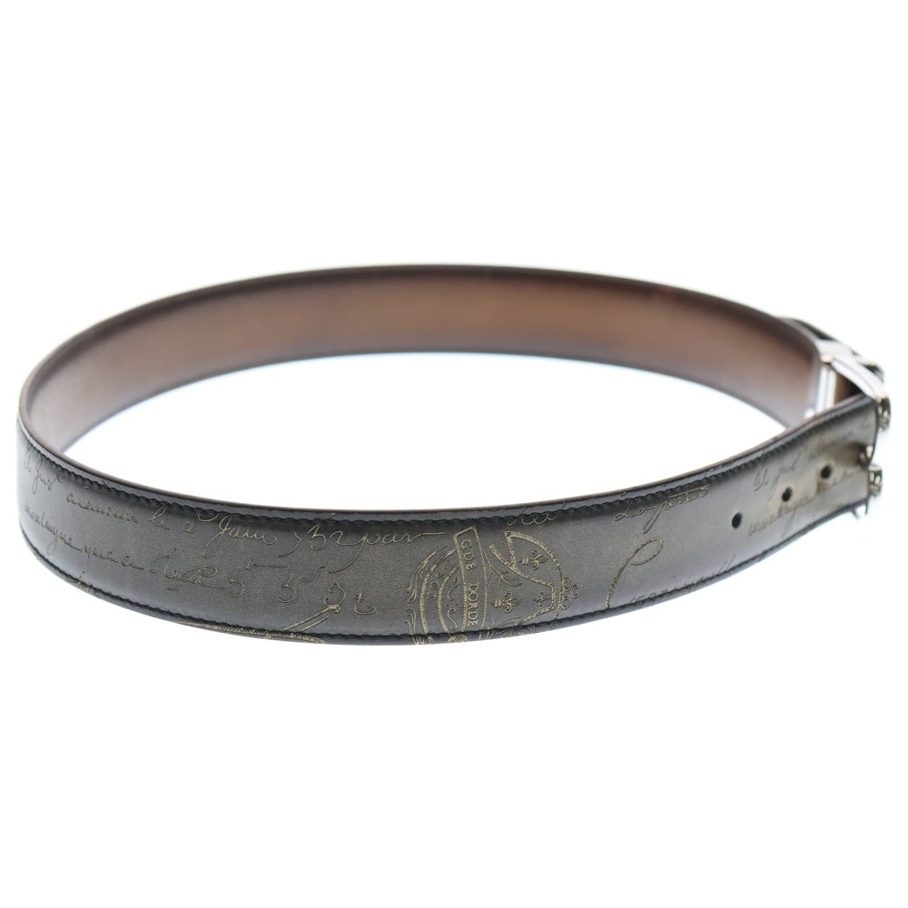 Berluti(ベルルッティ) カリグラフィ Bボリュートレザーベルト ブラウン