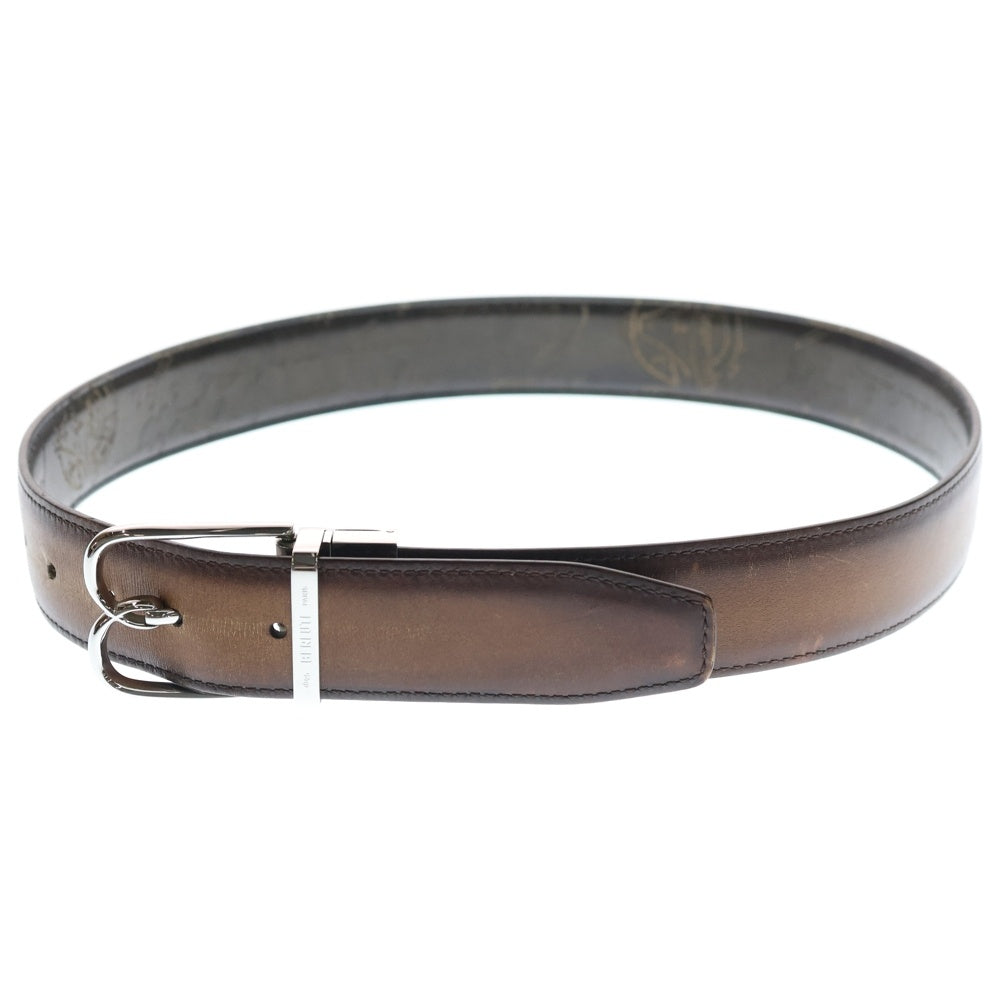 Berluti(ベルルッティ) カリグラフィ Bボリュートレザーベルト ブラウン