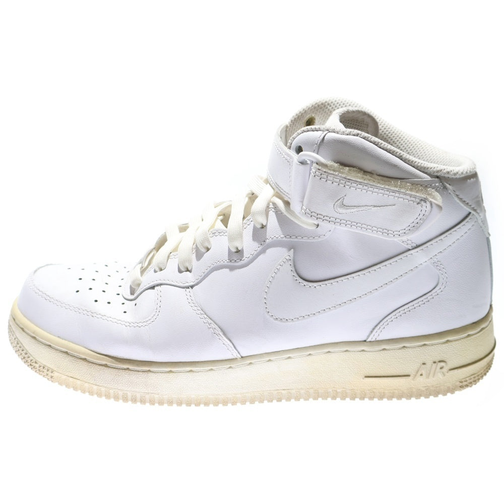 NIKE(ナイキ) AIR FORCE 1 MID 07 エアフォースワン ハイカットスニーカー ホワイト US8.5/26.5cm 315123-111