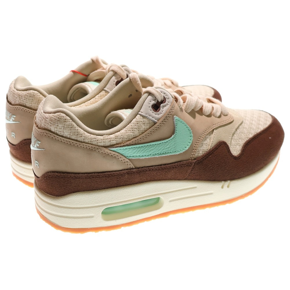 NIKE(ナイキ) AIR MAX 1 PREMIUM CREPE HEMP エアマックスワン レースアップローカットスニーカー ホワイト/ブラウン US9/27cm FD5088-200
