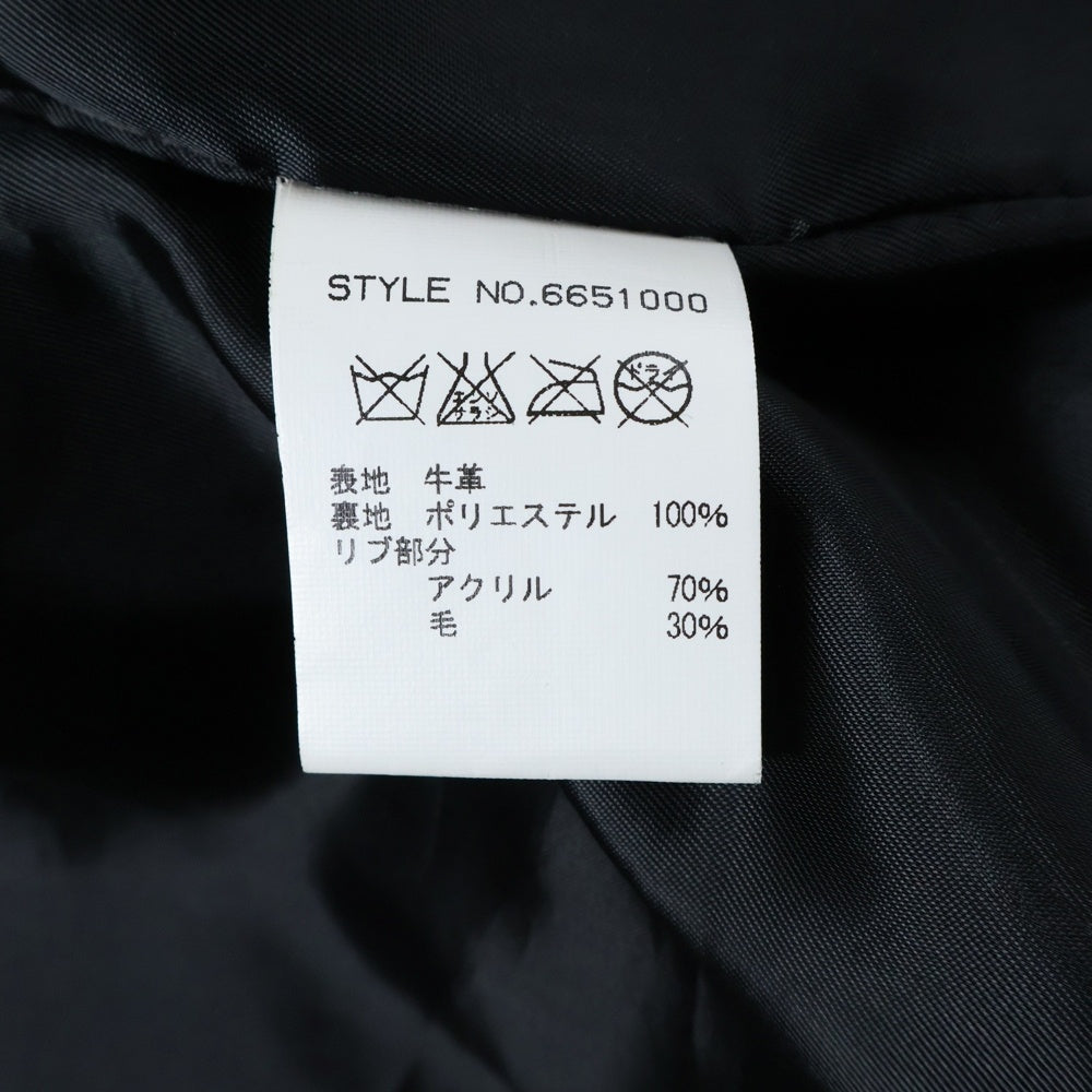 AVIREX(アヴィレックス) ジップアップ レザー ライダースジャケット ブラック 6651000