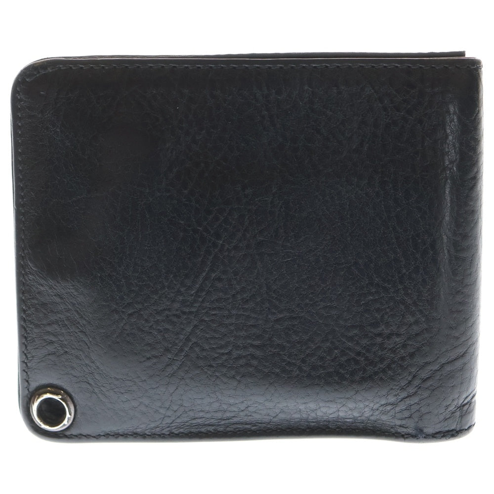 CHROME HEARTS(クロムハーツ) OLD 1SNAP オールド 1スナップ クロス ボールボタン レザーウォレット 財布 ブラック BCA361
