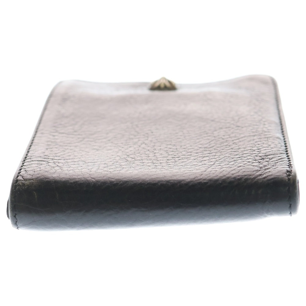 CHROME HEARTS(クロムハーツ) OLD 1SNAP オールド 1スナップ クロス ボールボタン レザーウォレット 財布 ブラック BCA361