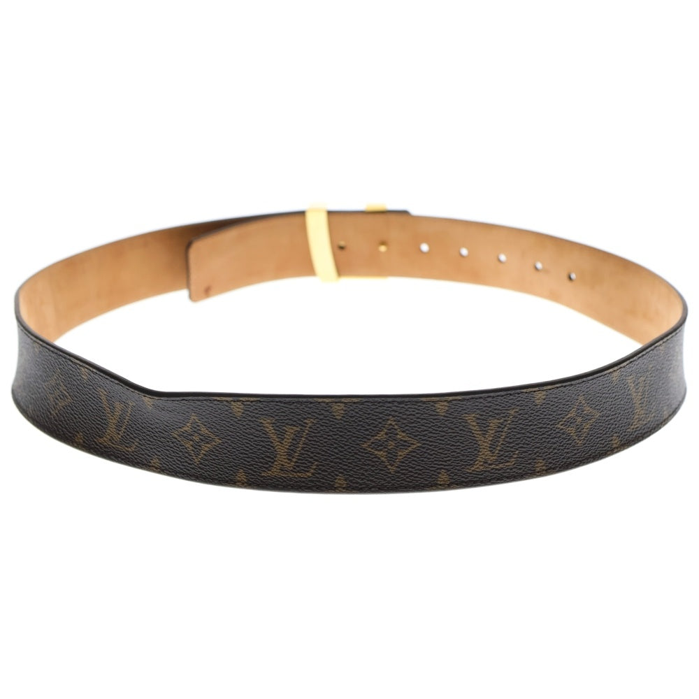 LOUIS VUITTON(ルイヴィトン) モノグラム サンチュール LVイニシャル金具 レザーベルト ブラウン M9608