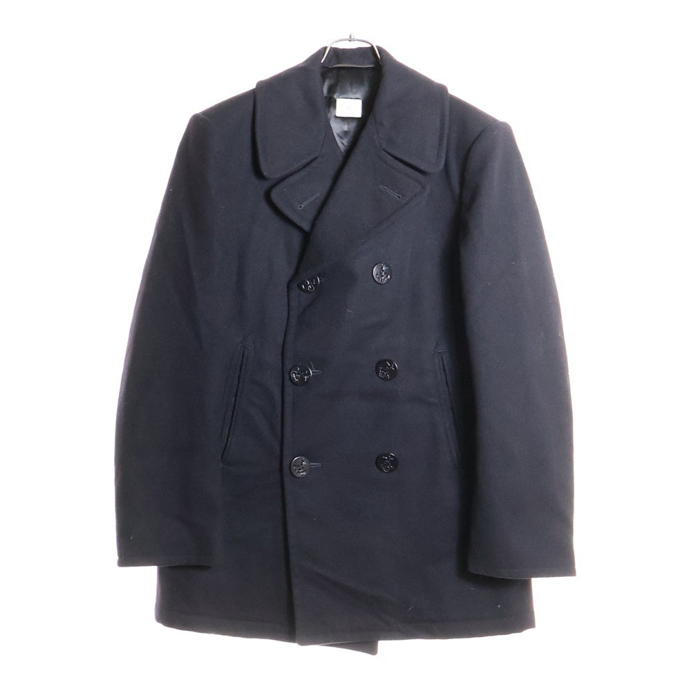 VINTAGE(ヴィンテージ) 80s US NAVY 8連錨ボタン ウールピーコートジャケット ブラック