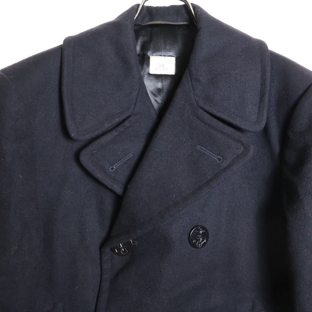 VINTAGE(ヴィンテージ) 80s US NAVY 8連錨ボタン ウールピーコートジャケット ブラック